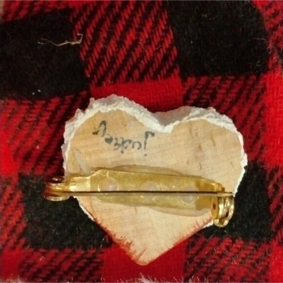 Gift Card Holder Ornament Buffalo Plaid Mitten Handcrafted Santa Claus Pin - Picture 4 of 8